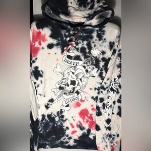 Men’s XL Ed Hardy “ Death or Glory”Storm Skull Tie Dye Hoodie
